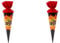goldbuch 93052 Geschwisterschultüte mit Monstertruck Motiv, Zuckertüte 35 cm, Schultüte aus Lackkarton, Geschenkverpackung für viele Anlässe, Geschwistertüte zur Einschulung (Packung mit 2)