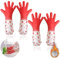 KASESSS 2 Paires Gants Ménage Réutilisables, Imperméables, Avec Doublure Thermique, Longs pour Vaisselle, Nettoyage Maison, Voiture, Salle de Bain