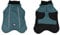 Hunde Fleece Regenjacke mit Kragen Jacke Mantel Hundebekleidung Regenschutz Hundejacke Regenmantel Hundebekleidung Petrol (L: (Rückenlänge ca.40cm))