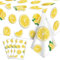 4Pcs Zitrone Party Tischtuch, gelbe Tischdecke Kunststoff, rechteckige Limonadenstand für Kinder Geburtstag Baby Dusche Sommer Obst Party, 130 x 220cm