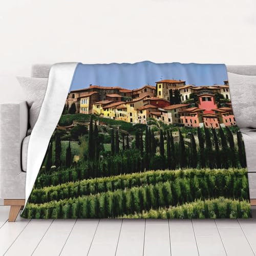 Italien-Tuscanluxury Bettdecke, flauschige weiche Flanelldecke, Mikrofaser (101,6 x 76,2 cm), dick und warm