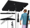 Produktbild KESSER® Parasol Rectangular Incl. Funda y bolsa de transporte 2 en 1, paraguas de jardín, paraguas de patio | Paraguas 200 × 125 cm para balcón, jardín y terraza | Ángulo de inclinación