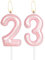 Hot Pink Happy 23rd Birthday Candle,Pink Number 23 Candle,Birthday Cake Candle Decorations,Cake Candles Cake Toppers for Girls Women,Wedding Anniversary