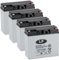 4X AGM Blei Akku 12V - 22Ah kompatibel 48V Scooter ROLEKTRO 5 ECO-City Plus 45
