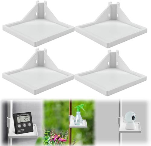 Raxfekro 4 Stück Grow Tent Corner Shelf, Multifunktionaler ZeltständerWird zum Platzieren von Hygrometern, Kameras und Anderen Pflanzgeräten verwendet (8.9 x 8.9 cm für 16 mm Zeltstangen)