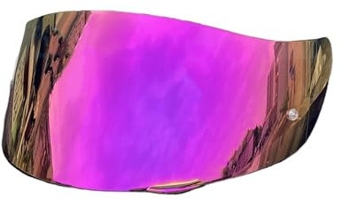 Helmvisier, K1 Gesicht Schild Visier Basis for AGV K1 K1S K3SV K5 K5S Helm Schild Visier Windschutzscheibe(Revo Pink Gold-Day Use Only,One Size)
