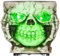 HOMCOM Halloween Dekoration Garten Skelett Decoration elektrisch Skelett-Utensilien mit Leuchtenden Augen und Furchteinflößendem Klang, Ø16cm, Edelstahl