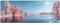 Kirschblüten Mauspad XXL 1000 x 500 x 3mm, Groß Gaming Mauspad Tischunterlage See Design Vernähte Kanten, Wetterfest Anti Rutsch Mousepad PC Laptop Verbessert Präzision und Geschwindigkeit für Office