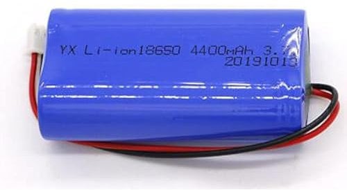 SHANRROW Batterie Lithium-ION 3.7V 4400mAh/5200mAh/6400mAh, Batterie de Remplacement Rechargeable 18650 avec Prise XH-2P 2.54,4400mah