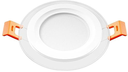 Led cristal Downlight redondo empotrado panel 3 colores atenuación decoración del hogar luminaria comercial spot para salón comedor 1 paquete / 4 paquete, SZPXXX, 6000k, 1 paquete 12W