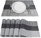 BROTOU Placemat for Dining Table Set of 4/6/8, Heat Resistant Washable PVC Table Mats, Non-Slip Stain Resistant Coffee Mat, Woven Vinyl Placemats (Dark Grey, Set of 6, 17.7 x 11.8)