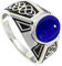 SILVERNROCK Lapislazuli-Ring aus massivem 925er-Sterlingsilber, Stein-Bandring, handgefertigt, für Herren und Damen, Schmuck ERG1170BV_59 (18.8)