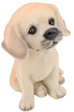 Riuulity Labrador Welpenfigur, Charmantes, Geeignete Größe, Harzmaterial süß Sitzend Labrador Hund Statue Desktop Orament, Vielseitige Dekoration, für Hundeliebhaber