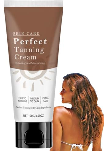 Autobronzant Visage Et Corps, Lait Autobronzant-Hâle Naturel & Lumineux, Accelerateur De Bronzage, Crème Bronzante Pour Banc Solaire, Pour Un Bronzage Intense Naturel (1PC)