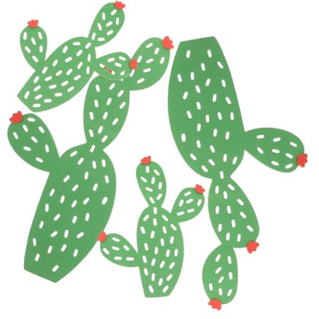 Alipis 4stücke Kaktus-fensteraufkleber Schaumstoff-pflanzenausschnitt Abnehmbar Party-dekorationen Für Glasdekoration Heimdisplay Keine Kleber Enthalten