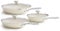 Redchef Pfannenset Keramik Induktion 6-teiliges, Antihaft Bratpfannen 20 24 28 cm mit Deckel für alle Herdarten, Edelstahlgriff, PTFE-frei PFAS-frei PFOA-frei, Backofenfest, Spülmaschinenfest (beige)