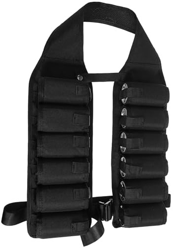 Didiseaon Beer Belt Vest: Beer Can Belt Holder Bandolier Drinking Storage Waist Bag Drink Holster Carrier with Large Capacity and Zipper Pocket for Travel Camping Hiking Climbing Black