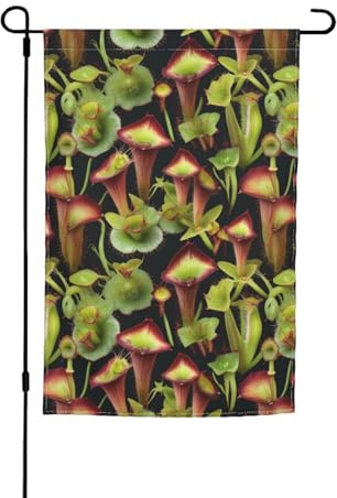 Stampa di piante carnivore versatile ed elegante bandiera da giardino per tutte le stagioni all'aperto decorazione cortile portici giardini
