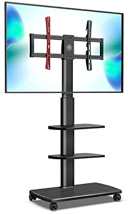 TV mount, Base Home Floor-to-Ceiling Pulley TV Shelf 65/70/75 Universal TVs Stand Large Mobile Rack Mount,1