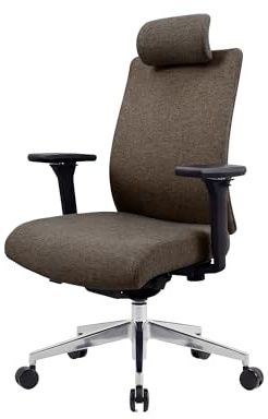 Jan Nowak Ergonomischer Bürostuhl Schreibtischstuhl mit Lendenstütze | Drehstuhl für Büro und Home Office mit 4D Armlehnen, 3D Kopfstütze, verstellbarer Sitztiefe und atmungsaktivem Stoff