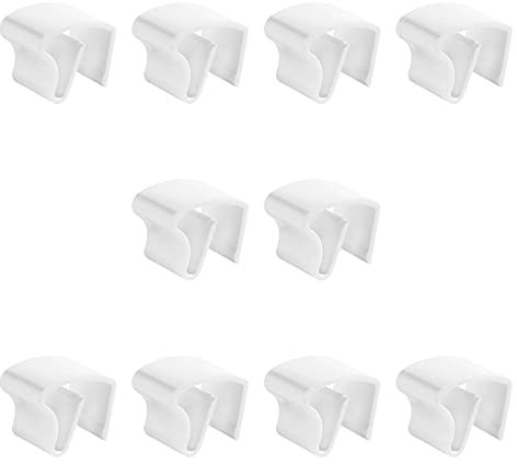 Ventanara Klemmhalter für Alu Jalousien ohne Bohren Weiß 10er Set