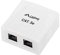 Lanberg ROSETA DE PARED OU5-0002-W - 2*RJ45 CAT.5E - CONECTORES IDC/LSA - PERMITE CABLES 26-22 AWG - BLANCO
