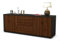 Stil.Zeit TV Schrank Lowboard Alma, Korpus anthrazit matt, Front Holz Design Walnuss (135x49x35cm), Push to Open Technik & Leichtlaufschienen