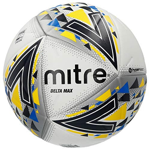 Official Mitre Delta Max Pro Hyperseam Football White Soccer Ball Size 5