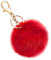 Soleebee Doux Artificielle Fourrure De Lapin Porte-clés Pompon Balle Duveteux Porte-clés Valise Sacs À Dos Accessoires Charme pour Les Femmes Filles (Rouge)