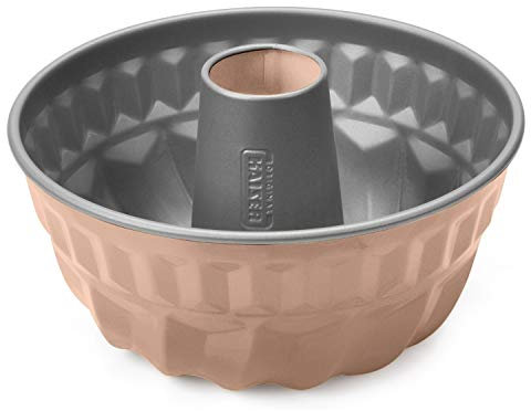 Kaiser 100 Gold - Stampo per ciambella, 22 cm, rotondo, bordo alto, extra pesante, antiaderente, indeformabile