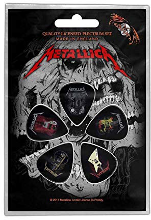 Metallica Plectrum Pack Guitars Band Logo Nue offiziell 5 Pack Guitar Picks
