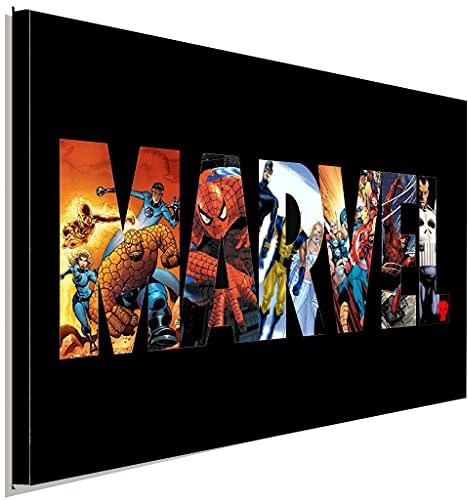 AK ART Marvel Helden Leinwandbild Kunstdruck Wandbild Wanddeko Mehrfarbig XXL (60 x 40 cm)