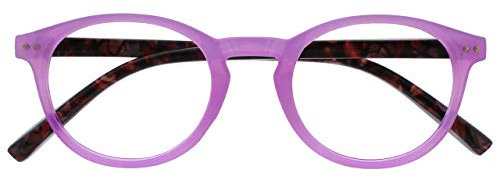OPULIZE Zen Occhiali Da Lettura Lucente Rosa Viola Scuro Piccolo Uomo Donna Cerniere Molla R24-4 +2,50