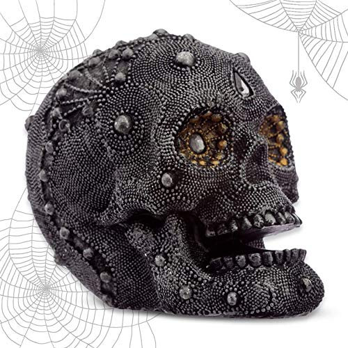 mtb more energy Deko Totenkopf ''Mystic Pearls'' - perlenbesetzter Totenschädel - Höhe 12 cm - Figur Dekoration Fantasy