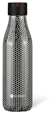 LES ARTISTES Paris A-8137 Bottle'Up, Thermos 500 ml, Gourde isotherme sans BPA, Réutilisable, Garde au chaud 12h et au froid 24h, Acier Inoxydable, Design Metal texture