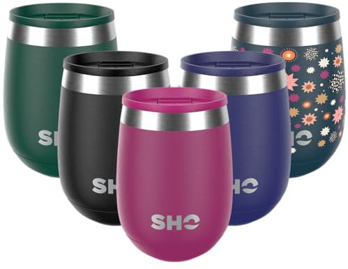 SHO Pacto – Tasse à café isotherme réutilisable en acier inoxydable – 8 heures de chaleur, 12 heures de froid – 360 ml – Sans BPA (très baies, 360 ml)