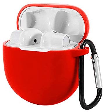 SCL Earphone Case for OnePlus Buds Case [Orangey Red] OnePlus Buds Cover Skins Silicone Case Shock Proof Protective Resistant Cover for OnePlus Buds