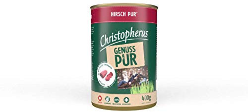 Christopherus PUR, Hirsch, Vollnahrung für Hunde, Nassfutter, 6 x 400 g