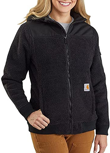 Carhartt Yukon Wind Fighter - Giacca da donna in pile, nero, Large