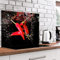 murando Spritzschutz Glas für Küche 80x60 cm Küchenrückwand Küchenspritzschutz Fliesenschutz Glasbild Dekoglas Küchenspiegel Glasrückwand Gemüse Paprika Wasser - j-B-0064-aq-e