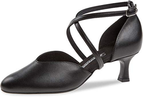 Diamant Damen Tanzschuhe 170-106-034-V - Leder Schwarz - 5 cm Flare - VarioSpin Sohle - Größe: UK 2,5