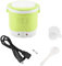 Reisereiskocher 12V 100W Elektrischer Reiskocher 1L Mini Reiskocher mit Edelstahl Antihaft Innentopf Multi Tragbar Reiskocher Elektrisches Mittagessen für Hauptauto LKW im Freien(Green)