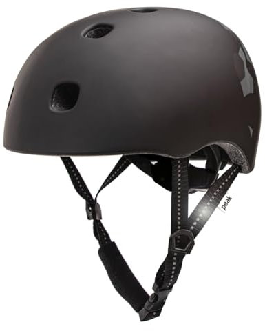 Crazy Safety Ramp Squares Fahrradhelm | Helm Kinder für Fahrrad, Skateboard, Inlineskates und BMX-Rad | Fahrradhelm Damen Herren | M/L 54-60 cm | Verstellbarer BMX Helm (Schwarz)