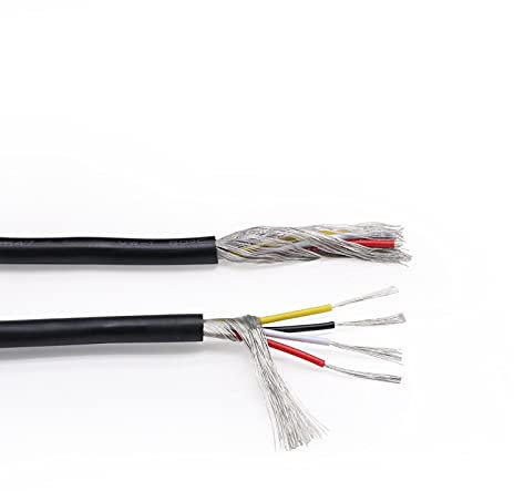 1M Shielded Signal Wire Copper Cable,2 3 4 5 6 7 8 Cores PVC Channel Audio Headphone Control Wire Line 26AWG 7 Cores