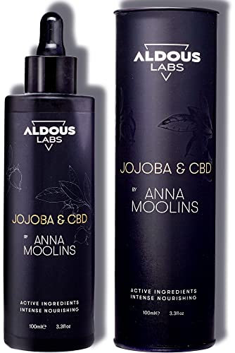 100% Reines Jojobaöl Angereichert mit CBD - Kaltgepresst - Vegan - Fortschrittliche Formel - Haare, Gesicht, Körper, Nägel, Augenbrauen, Bart - 100 ml - Originelles Geschenk