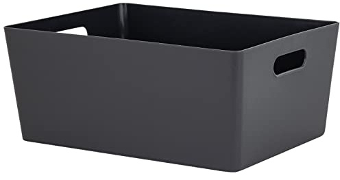 #11 1x Ordnungsbox 15cm hoch anthrazit 26x35cm Ordnungskorb Wandregal