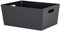 1x Ordnungsbox - 15 cm hoch - anthrazit - 26x 35 cm - Ordnungskorb - Regalorganizer Wandregal Ordnungsbox