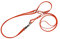AKAH BioThane® Umhängeleine mit Halsung Orange 32-40 mm - Hundeleine Signalorange mit Halsband 19mm breit