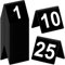 Tuanse Tischnummern 1–25, Acryl, doppelseitig, nummeriert, Tischzelte, Kunststoff, Restaurant, Hochzeit, Zahlen, Karten, Schilder für Party, Bankette, Hochzeitsempfang (schwarz, weiß)