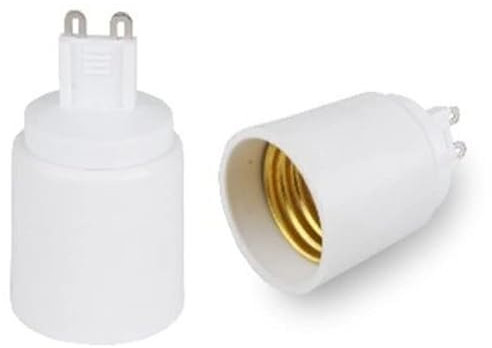 OISE ART STORE Trade Shop - Adattatore Convertitore Porta Lampade da G9 A E27 Portalampada Base Attacco Vite
